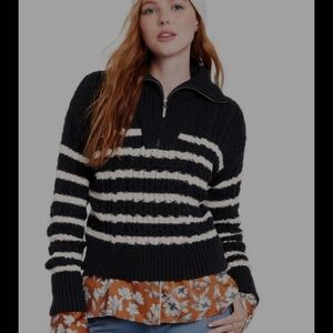 Excellent Condition La Ligne For Target Black and White Striped Sweater XL